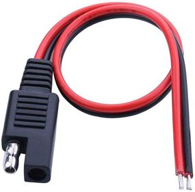 img 3 attached to 🔌 LIXINTIAN 10AWG SAE Connector Extension Cable (2Pack) - Quick Disconnect Plug for Automotive & Solar Panel - 30cm/1ft Length