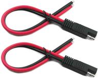 🔌 lixintian 10awg sae connector extension cable (2pack) - quick disconnect plug for automotive & solar panel - 30cm/1ft length logo