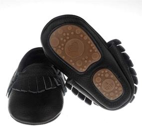 img 3 attached to 👶 Pidoli Baby Leather Shoes: Stylish Unisex Moccasins with Rubber Sole for Girls and Boys