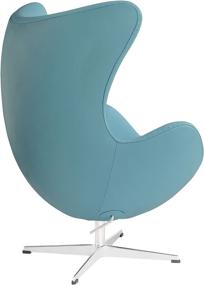 img 1 attached to 🪑 Elevate Your Space with the Modway Glove Leather Lounge Chair in Baby Blue: Comfort and Style Combined