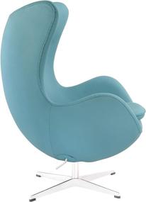 img 2 attached to 🪑 Elevate Your Space with the Modway Glove Leather Lounge Chair in Baby Blue: Comfort and Style Combined