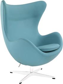 img 3 attached to 🪑 Elevate Your Space with the Modway Glove Leather Lounge Chair in Baby Blue: Comfort and Style Combined