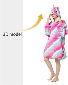 img 3 attached to Wearest Oversized Wearable Blanket - Stay Cozy with Sherpa Fleece Hoodie Sweatshirt Blanket featuring Pockets