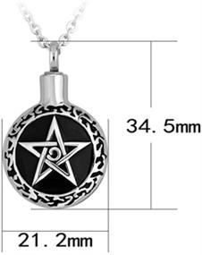 img 1 attached to JewelryHouse Cremation Memorial Stainless Pentagram