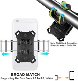 img 1 attached to 🚲 Universal Bike Phone Mount Holder with 360° Rotation - Adjustable Anti Shake Silicone Bands for Cycling - Compatible with iPhone X, 8, 7 Plus, Galaxy - Bicycle Cell Phone Rack