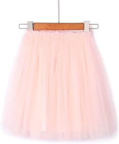 img 1 attached to 👗 Flofallzique Tulle Girls Skirts: Stunning Layered Toddler Tutu for Dancing, Ages 1-12