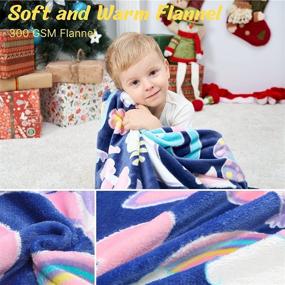 img 1 attached to 🦕 Dinosaur Glow in the Dark Blanket for Kids: Personalized Christmas Gift, Blue Dino Fleece