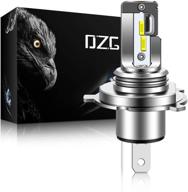 🏍️ dzg h4 9003 led motorcycle headlights fanless bulb - hb2, hs1, h19, p43t - all-in-one high low beam, 6500-7000k super bright car headlamp (pack of 1) logo