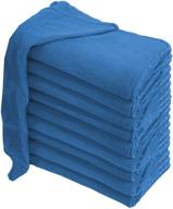 premium avalon cotton shop towels - pack of 150, 12x14 inches: highly absorbent cleaning rags for autos, industries, offices, and homes (blue) logo