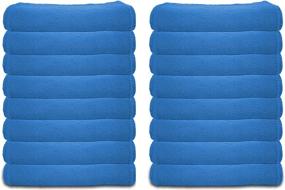 img 3 attached to Premium Avalon Cotton Shop Towels - Pack of 150, 12x14 Inches: Highly Absorbent Cleaning Rags for Autos, Industries, Offices, and Homes (Blue)