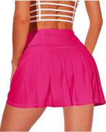 🏃 xieerduo women's high waisted running skorts with shorts pockets - athletic tennis golf skirts logo