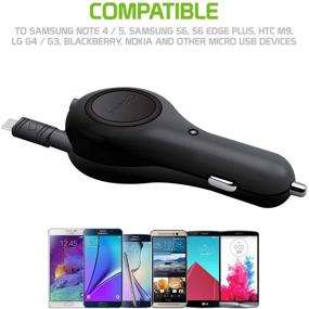 img 1 attached to Cellet Micro USB Fast Retractable Car Charger 3 Feet Cable Compatible With Samsung Galaxy A6 S7 S7 Edge Active Note 5 S6 S6 Edge S6 Active Grand Prime J3 Prime J1 J7 J3 V J7 V (10 Watt /2