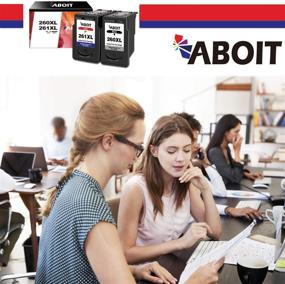 img 2 attached to 🖨️ High-Quality ABOIT Remanufactured Ink Cartridge Replacement for Canon 260XL 261XL - 2 Pack | Compatible with Canon TS5320 TS6420 TR7020 All in One Wireless Printer Tray