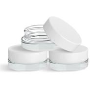 profile thick glass containers white logo