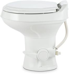 img 1 attached to Dometic Standard Height Toilet White RV Parts & Accessories