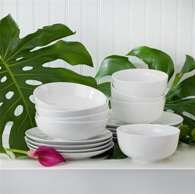 img 3 attached to Euro Ceramica WHT 868160 Essential Dinnerware Collection