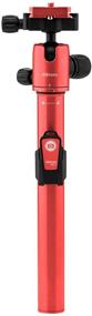 img 2 attached to MeFOTO RoadTrip Air Tripod And Selfie Stick In One Kit - Red (RTAIRRED)