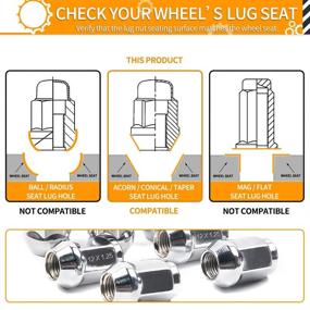 img 2 attached to Полная замена гайки колеса для Nissan Altima, Nissan Maxima и поддельные колеса Subaru - MIKKUPPA M12x1.25 хромированные закрытые гайки колес [20 шт]