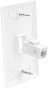 img 2 attached to 🔌 VCE 2-Pack Cat6 Ethernet Wall Plate with RJ45 Keystone Couplers - UL Listed, White