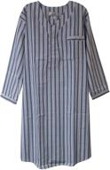 checkered long sleeve nightshirt 👕 for men's sleep & lounge attire logo