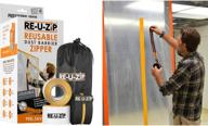 re-u-zip starter kit: convenient & lockable reusable dust barrier zipper logo