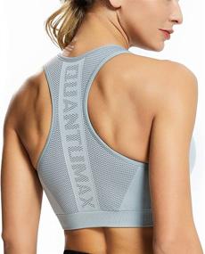 img 2 attached to 🏋️ Revolutionary QUANTUMAX Sports Bra for Women - Unmatched Support and High Elasticity for Outdoor Workout, Running, Yoga and Daily Exercise