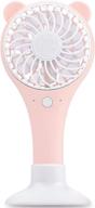 🌬️ tonyhoney mini handheld fan portable with 1200mah rechargeable battery - electric fan for home office, travel, and outdoor - 2 modes, pink logo