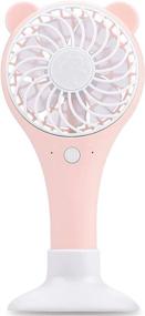 img 4 attached to 🌬️ TONYHONEY Mini Handheld Fan Portable with 1200mAh Rechargeable Battery - Electric Fan for Home Office, Travel, and Outdoor - 2 Modes, Pink