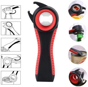 img 3 attached to 🧴 ASTOFLI Jar Opener Set: 4&5 in 1 Can Opener Kit with Silicone Handle and Corkscrew - Perfect for Weak Hands