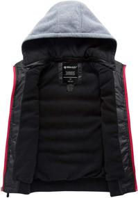 img 2 attached to 👦 Boys' Clothing: Wantdo Hooded Puffer Fleece Sleeveless Jacket