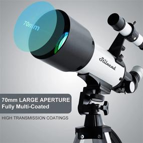 img 3 attached to Portable Telescope for Kids & Adults - Fully Multi-Coated Optics, 70mm Aperture, 🔭 500mm AZ Mount, Astronomical Refracting Telescopes with Tripod, Phone Adapter, Remote Control, and Carrying Bag