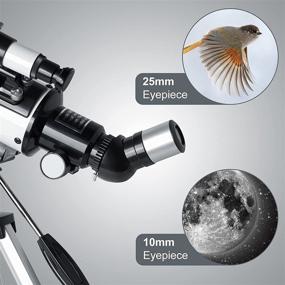 img 2 attached to Portable Telescope for Kids & Adults - Fully Multi-Coated Optics, 70mm Aperture, 🔭 500mm AZ Mount, Astronomical Refracting Telescopes with Tripod, Phone Adapter, Remote Control, and Carrying Bag