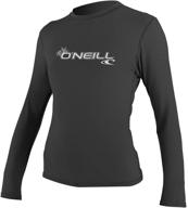 o'neill women's basic skins upf 50+ long sleeve sun shirt - enhance your sun protection logo