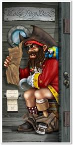 img 1 attached to Пиратский капитан чехол на дверь туалета | Партийный аксессуар | Упаковка из 1