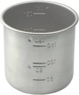 daiso japanese rice measuring cup stainless steel (180cc = 1 gou cup) - accurate rice portioning tool logo