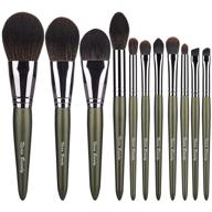 💄 enhance your makeup game with evrchgiea makeup brushes set: premium synthetic brushes for flawless application on-the-go (dark green 11pcs) logo