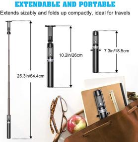 img 1 attached to Vproof Bluetooth Selfie Stick Tripod, Extendable 3-in-1 Aluminum Phone Tripod Selfie Stick with Wireless Remote for iPhone 13, 12, 11 Pro Max – Enhanced SEO