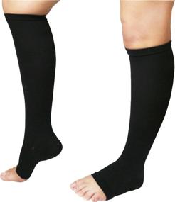 img 3 attached to Toeless 15 20MmH Compression Support Stockings