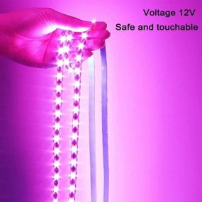 img 2 attached to 🌈 YUNBO LED Strip Light RGB Color Changing, 16.4ft/5m 300 Units SMD 5050 Cuttable LED Tape Light on Black PCB Board 12V Non-Waterproof for Indoor Home, Kitchen Cabinet, Bar Decoration Lighting