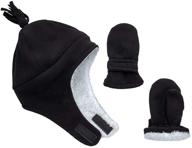 zelda matilda winter fleece and sherpa baby toddler hat & mittens set - unisex baby boy & girl warm kid's mittens logo