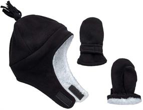 img 4 attached to Zelda Matilda Winter Fleece and Sherpa Baby Toddler Hat & Mittens Set - Unisex Baby Boy & Girl Warm Kid's Mittens