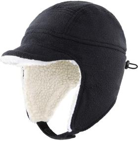 img 4 attached to 🧢 Warm Winter Fleece Earflap Accessories for Toddler Boys' Hats & Caps - Connectyle