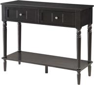 🖤 black french country two drawer hall table by convenience concepts logo