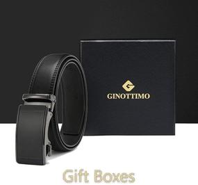 img 1 attached to 👔 Stylish Leather Ratchet Belts for Men: Adjustable, Automatic, and Elegant Accessories