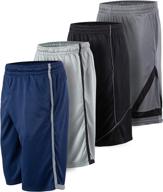 🏃 ultimate performance: 4 pack men's quick dry athletic shorts - ideal for sports, workout, gym, and running logo