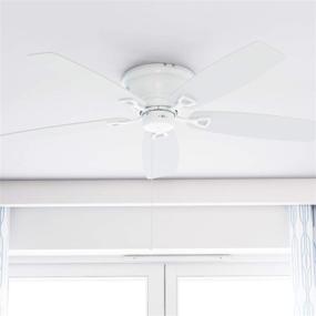 img 2 attached to 🔵 Honeywell Glen Alden Flush Mount Ceiling Fan - White, 52-Inch Low Profile Hugger for Enhanced SEO