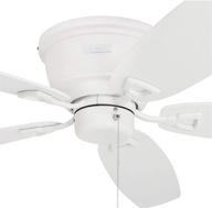 🔵 honeywell glen alden flush mount ceiling fan - white, 52-inch low profile hugger for enhanced seo логотип