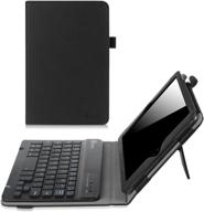 🔌 fintie keyboard case for ipad mini 1/2/3 - premium pu leather folio stand cover with bluetooth keyboard - black логотип