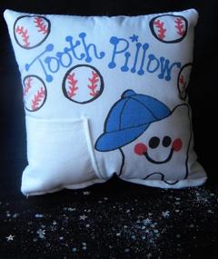 img 1 attached to Bunnies Bows Baseball Tooth Pillow