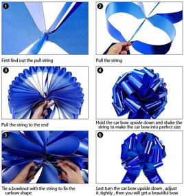 img 2 attached to 🎉 Royal Blue Happy Birthday Car Bow: Large 20-Inch Ribbon Bow for Car Decoration at Christmas Parties & Birthdays